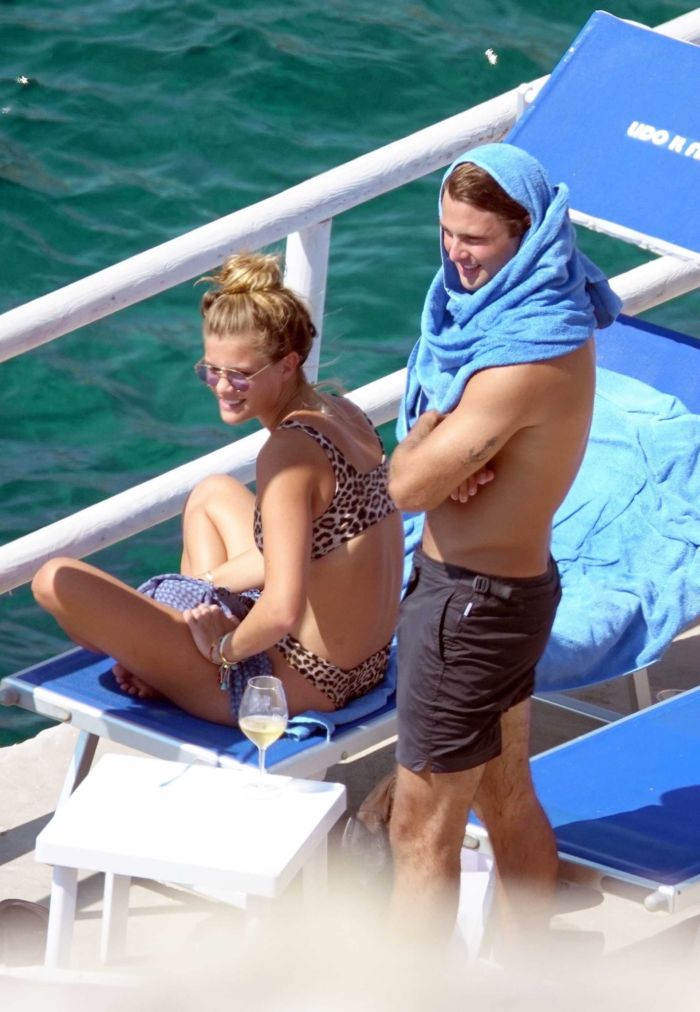 Nina Agdal In A Leapord Bikini On A Vacation In Capri