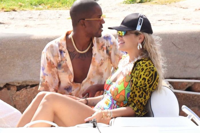 Rita Ora Enjoying In Swimsuit On A Yacht In Porto Cervo