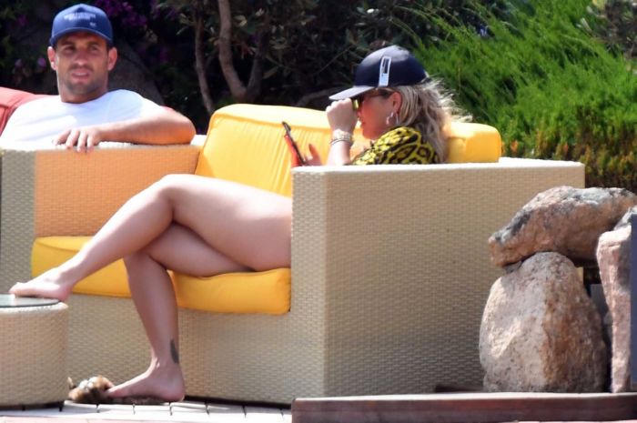 Rita Ora Enjoying In Swimsuit On A Yacht In Porto Cervo
