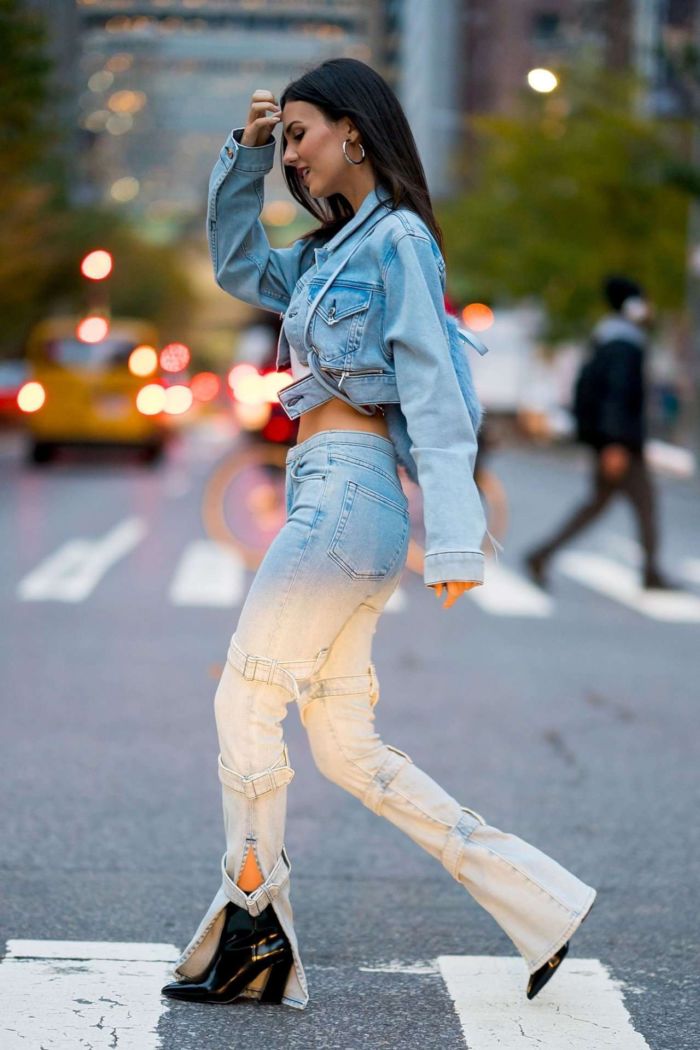 Victoria Justice Shows Her Street Fashion In New York