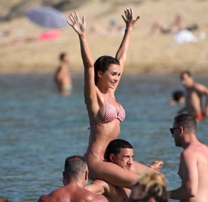 Amy Jackson Enjoys Bikini Vacation At The Beach In Mykonos